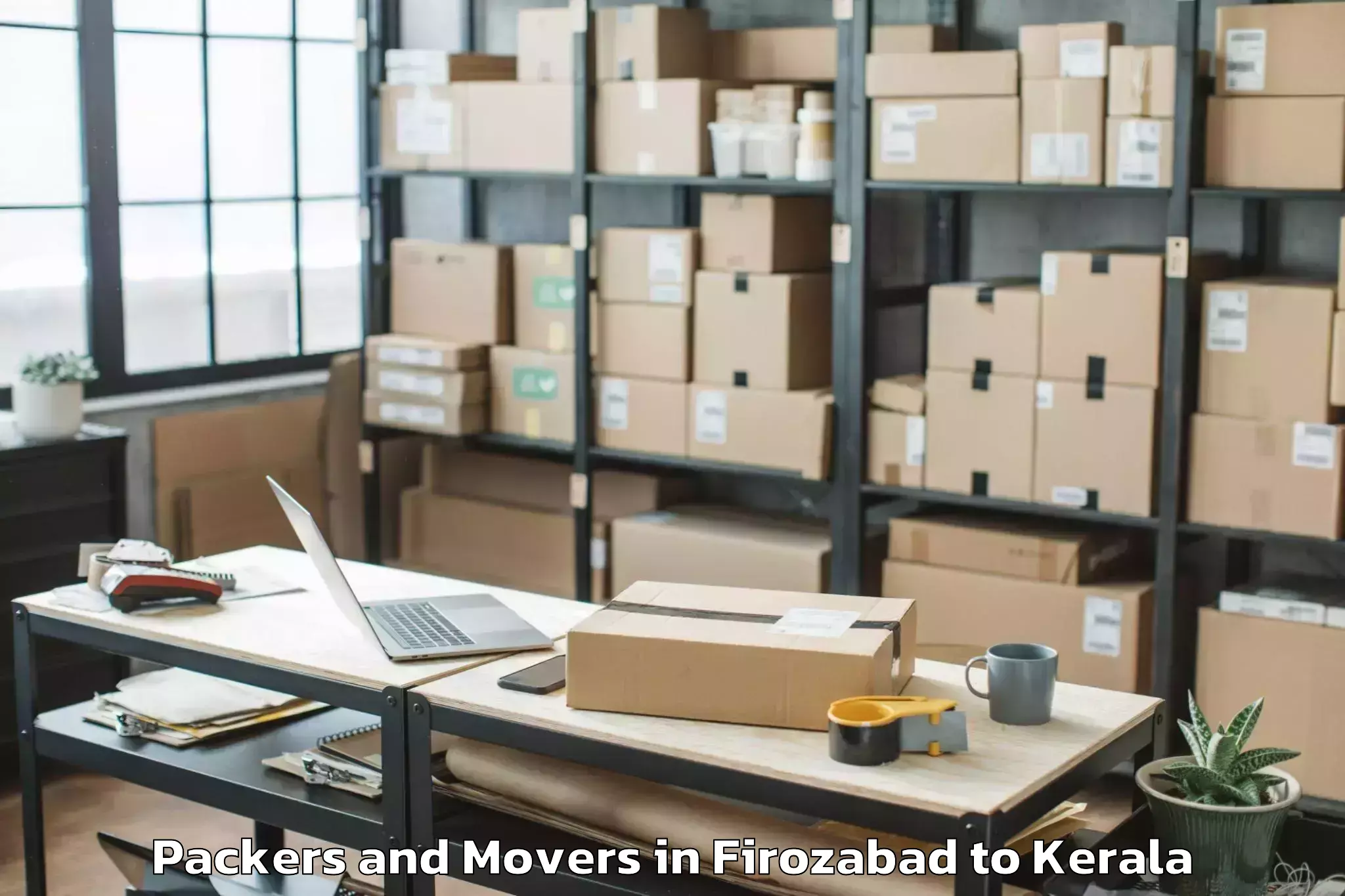 Professional Firozabad to Kodamthuruth Packers And Movers